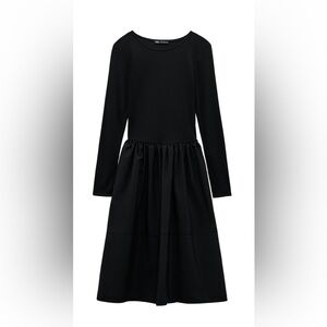 Zara black long sleeve dress